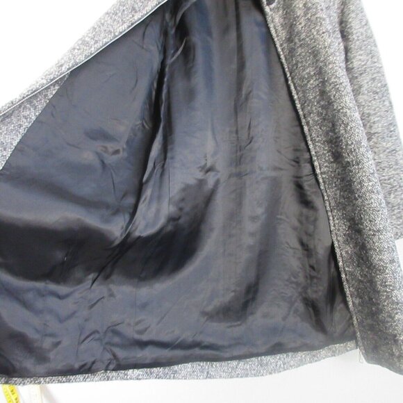 Club Monaco Zip Up Coat Jacket Women M Grey Italian Wool Alpaca Long Casual 1066 - Picture 7 of 14